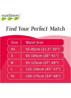 nateen حفاضات ناتين كومبي بلس للكبار، متوسطة الحجم، مقاس الخصر 95-125 سم، 10 حفاضات للكبار، مع طبقة عالية الامتصاص، مانعة للتسرب، ملابس داخلية للاستعمال مرة واحدة للرجال والنساء، قدرة امتصاص 1900 مل.  - Image 5
