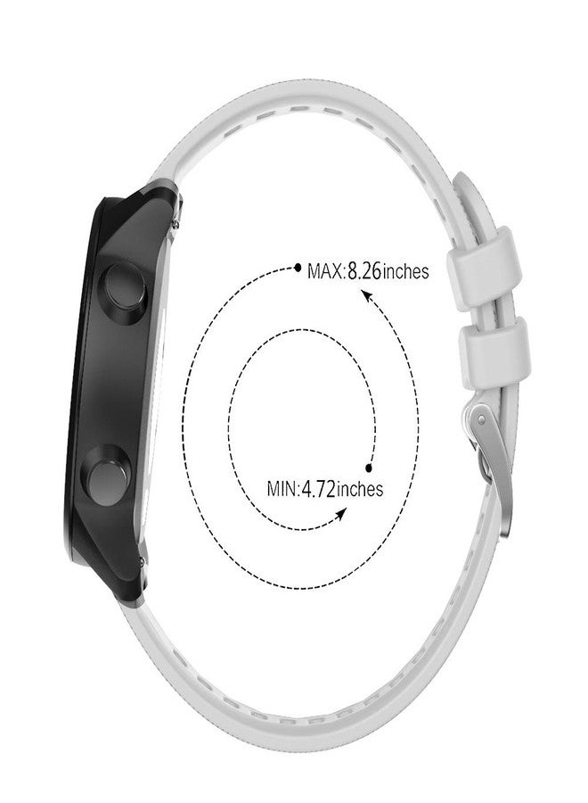 ISABAKE Watch Band for Garmin Forerunner 245/245 Music/Forerunner 645/645 Music,Compatible with Garmin Vivoactive 3 /Venu Sq/Vivomove HR，20mm Soft Silicone Replacement Wristbands (white) - Image 5