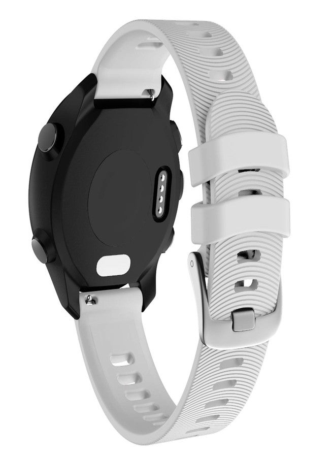 ISABAKE Watch Band for Garmin Forerunner 245/245 Music/Forerunner 645/645 Music,Compatible with Garmin Vivoactive 3 /Venu Sq/Vivomove HR，20mm Soft Silicone Replacement Wristbands (white) - Image 2