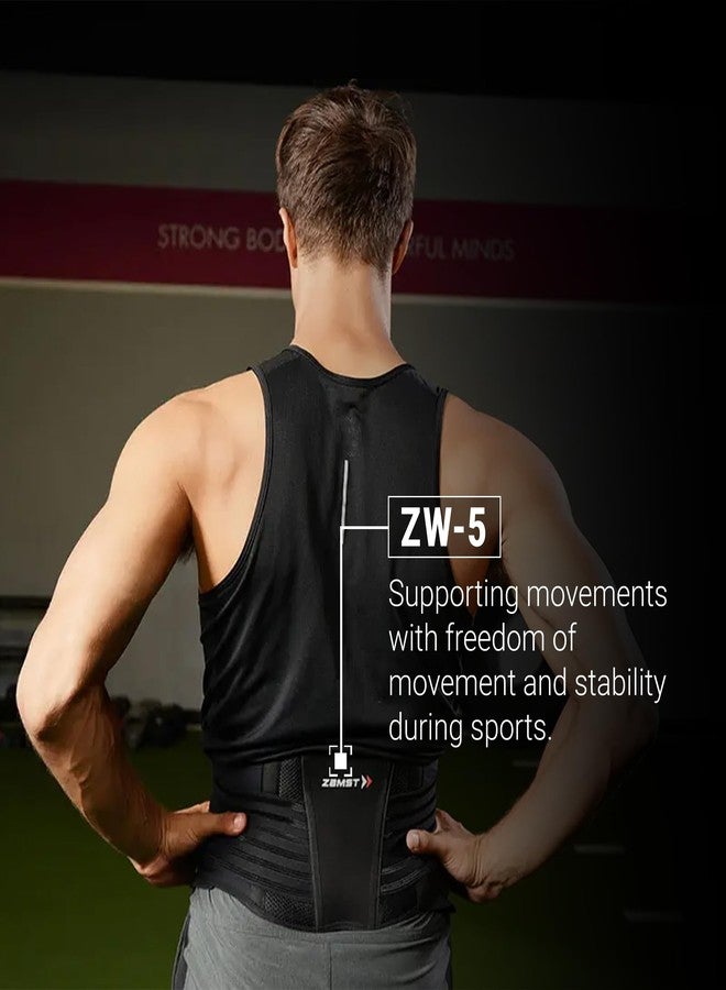 Zamst ZW-5 Advanced Lumbar Support | Premium Magnetic Support with 3D Backpanel, Grip-Tech & Pelvic Strap for Sports & Backpain Relief | Large | - Image 2