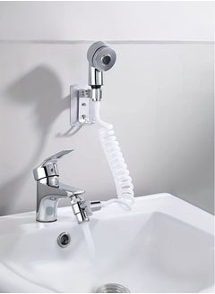 Generic 1set Sink Faucet Sprayer With Shower Hose, Handheld Shower Set For Pet Shower Hair Washing, Sink Sprayer Attachment For Faucet, Wall Mounted Sink Faucet Sprayer Kit, Bathroom Accessories  - Image 1