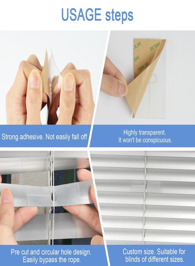 AccEncyc 8 Vertical Blind Repair Tabs, Horizontal Blinds Repair Kit for Replacement Slats & Parts, 4 with String Holes, 4 Without (1IN) - Image 3