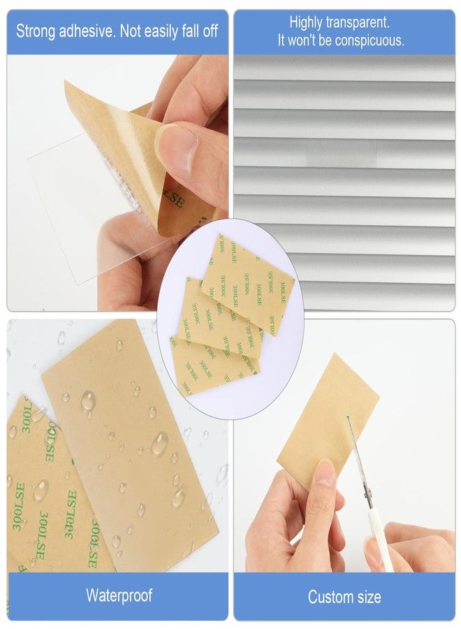 AccEncyc 8 Vertical Blind Repair Tabs, Horizontal Blinds Repair Kit for Replacement Slats & Parts, 4 with String Holes, 4 Without (1IN) - Image 4