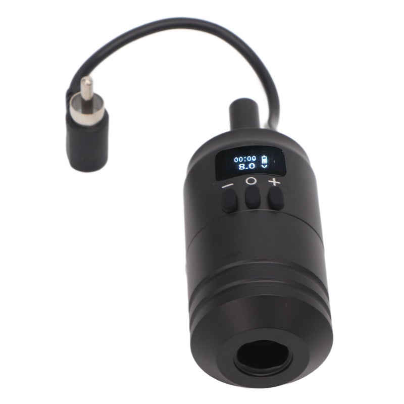 Wireless Tattoo Power Supply: 1600mAh Battery, 4 To 12V Adjustable, LCD Display - Comfortable Anti-Slip Ergonomic Handle, 2-In-1 Integrated Design, Adjustable Needle Stroke For Professional Tattoo Art - Image 4