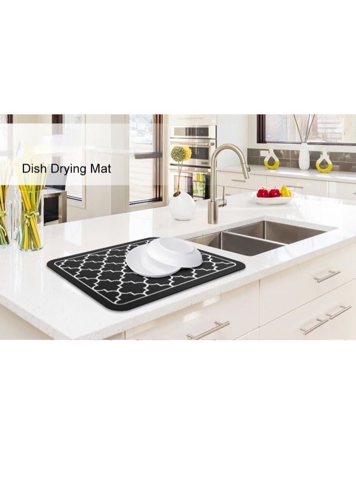 سجادة القهوة، سجادة تجفيف ماكينة القهوة ذات قاعدة مطاطية غير قابلة للانزلاق، سجادة سريعة الجفاف لماكينة القهوة والمطبخ والحوض وأدوات المائدة - Image 2