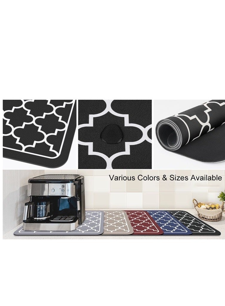 سجادة القهوة، سجادة تجفيف ماكينة القهوة ذات قاعدة مطاطية غير قابلة للانزلاق، سجادة سريعة الجفاف لماكينة القهوة والمطبخ والحوض وأدوات المائدة - Image 3