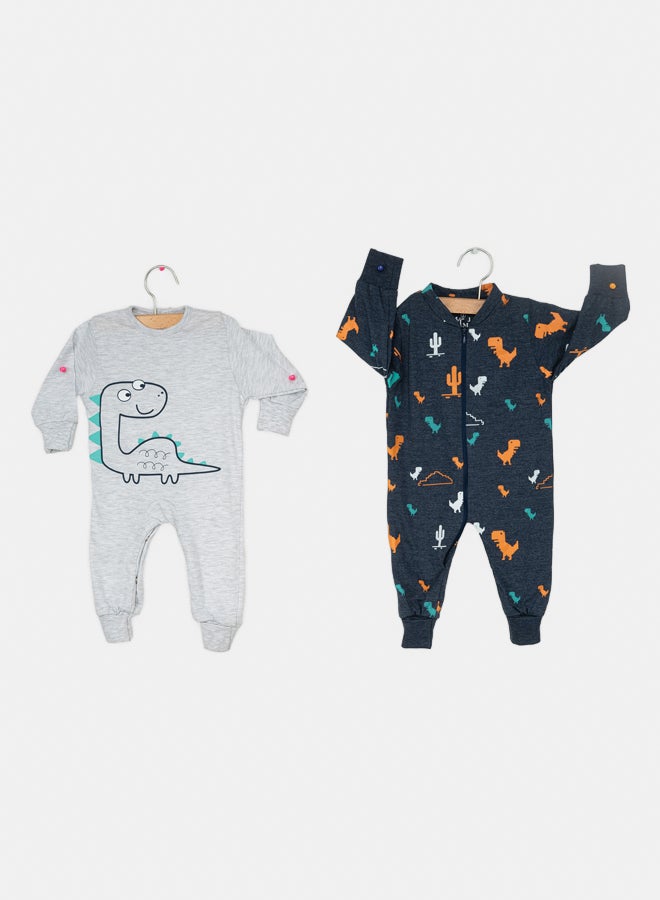 JOCKEY Baby Boy Dinos Printed Summer Cotton Onsie