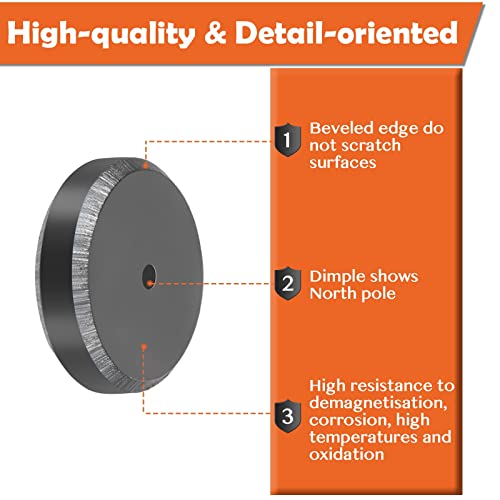 Anpro 120 Pcs Ceramic Industrial Magnets Hobby Craft Magnets-11/16 Inch (18mm) Round Magnet Disc for Refrigerator Button DIY Cup Magnet Craft Hobbies, Science Projects & School Crafts - Image 3