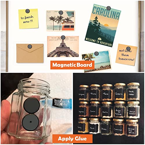 Anpro 120 Pcs Ceramic Industrial Magnets Hobby Craft Magnets-11/16 Inch (18mm) Round Magnet Disc for Refrigerator Button DIY Cup Magnet Craft Hobbies, Science Projects & School Crafts - Image 5