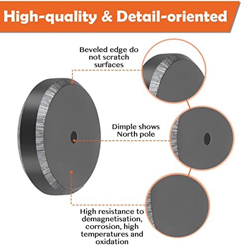 Anpro 120 Pcs Ceramic Industrial Magnets Hobby Craft Magnets-11/16 Inch (18mm) Round Magnet Disc for Refrigerator Button DIY Cup Magnet Craft Hobbies, Science Projects & School Crafts - Image 4