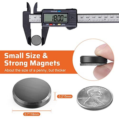 Anpro 120 Pcs Ceramic Industrial Magnets Hobby Craft Magnets-11/16 Inch (18mm) Round Magnet Disc for Refrigerator Button DIY Cup Magnet Craft Hobbies, Science Projects & School Crafts - Image 2