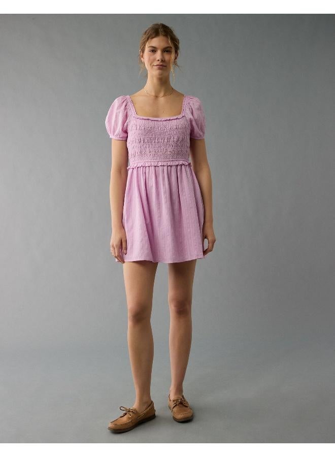 American Eagle Smocked Bodice Mini Dress - Image 5