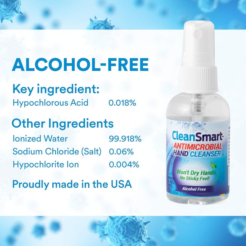 CleanSmart Skin Hand Cleanser 2 Ounce Spray Bottle Pack of 3 AlcoholFree Safe Cleanser - Image 3