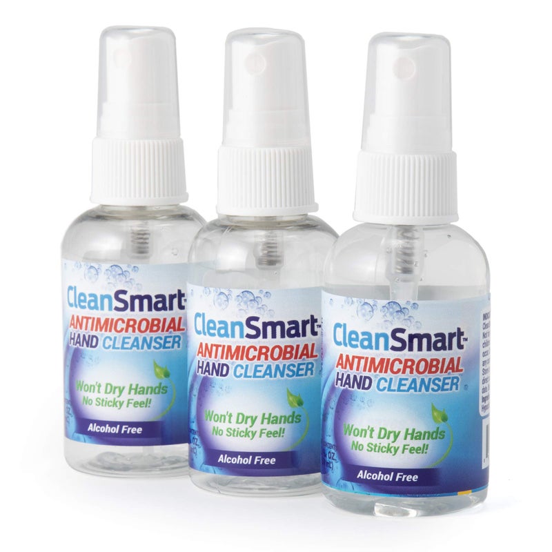 CleanSmart Skin Hand Cleanser 2 Ounce Spray Bottle Pack of 3 AlcoholFree Safe Cleanser - Image 1