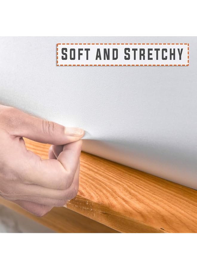 إيروريكس غطاء سرير زنبركي ممتاز، غطاء سرير محدث، غطاء مرتبة، مقاس كينج كاليفورنيا كينج، مقاس كينج سبليت، أبيض - Image 3