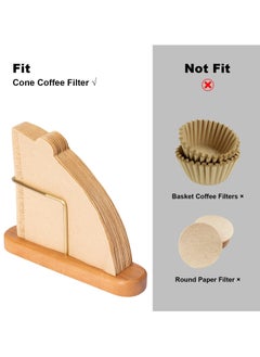 ELFSA Cherry Base Coffee Filter Holder Pure Brass Coffee Filter Paper Storage Rack Filter Paper Container Stand Suitable For V60 And Fan Shape And Flat-Bottomed Pour Over Filter Paper  - Image 2