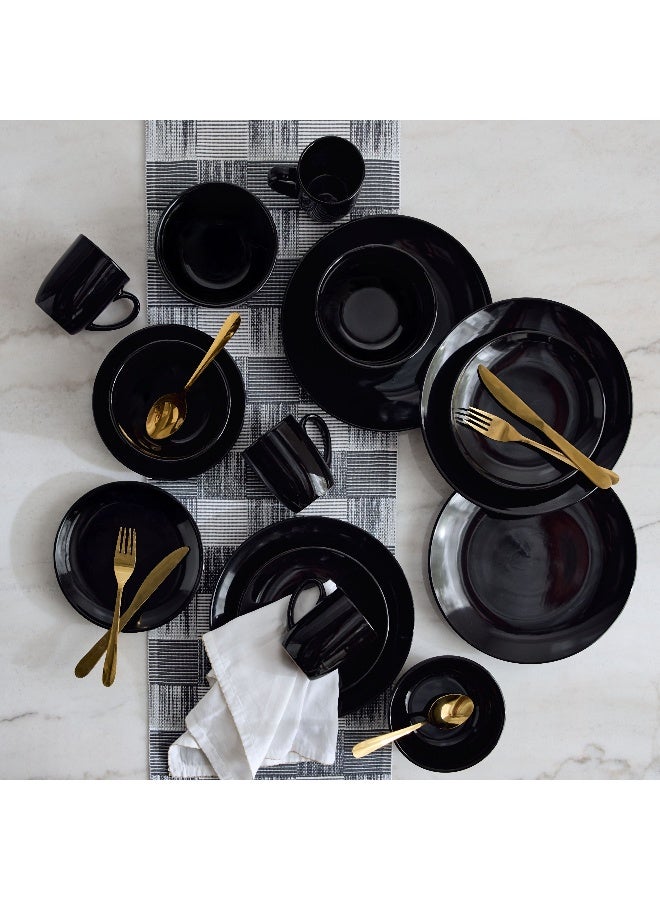 Home Box طقم عشاء لامع من إليجانزا مكون من 16 قطعة - يكفي لـ 4 أشخاص - Image 1