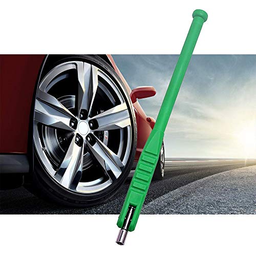 BASIKER Tire Valve Stem Puller Tool No Scratch with Valve Core Tool Green Perfect Replacement for Universial car Valve Stem Extenders Straight Metal Dual Wheel Valve Stem Extension Adapter - Image 3