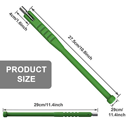 BASIKER Tire Valve Stem Puller Tool No Scratch with Valve Core Tool Green Perfect Replacement for Universial car Valve Stem Extenders Straight Metal Dual Wheel Valve Stem Extension Adapter - Image 2