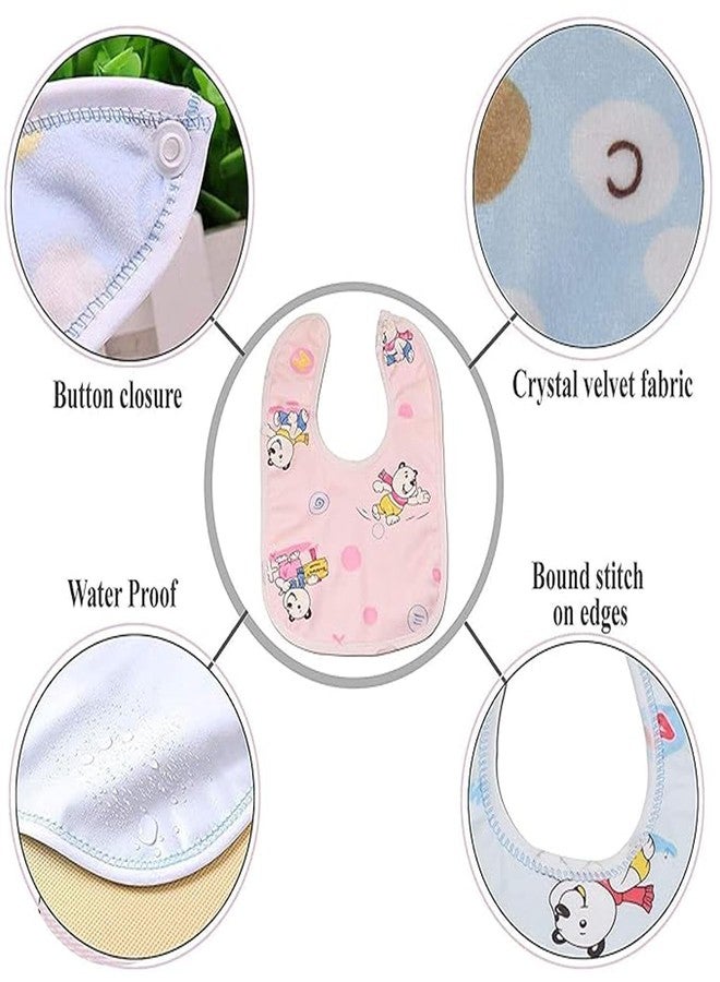 Joy Buzz Waterproof Spill Resistant Baby Feeding Printed Cotton Bibs With Snap Button Closure for 0 to 12 months new born baby/toddler - Pack of 2 (Multicolor 2) - Image 5