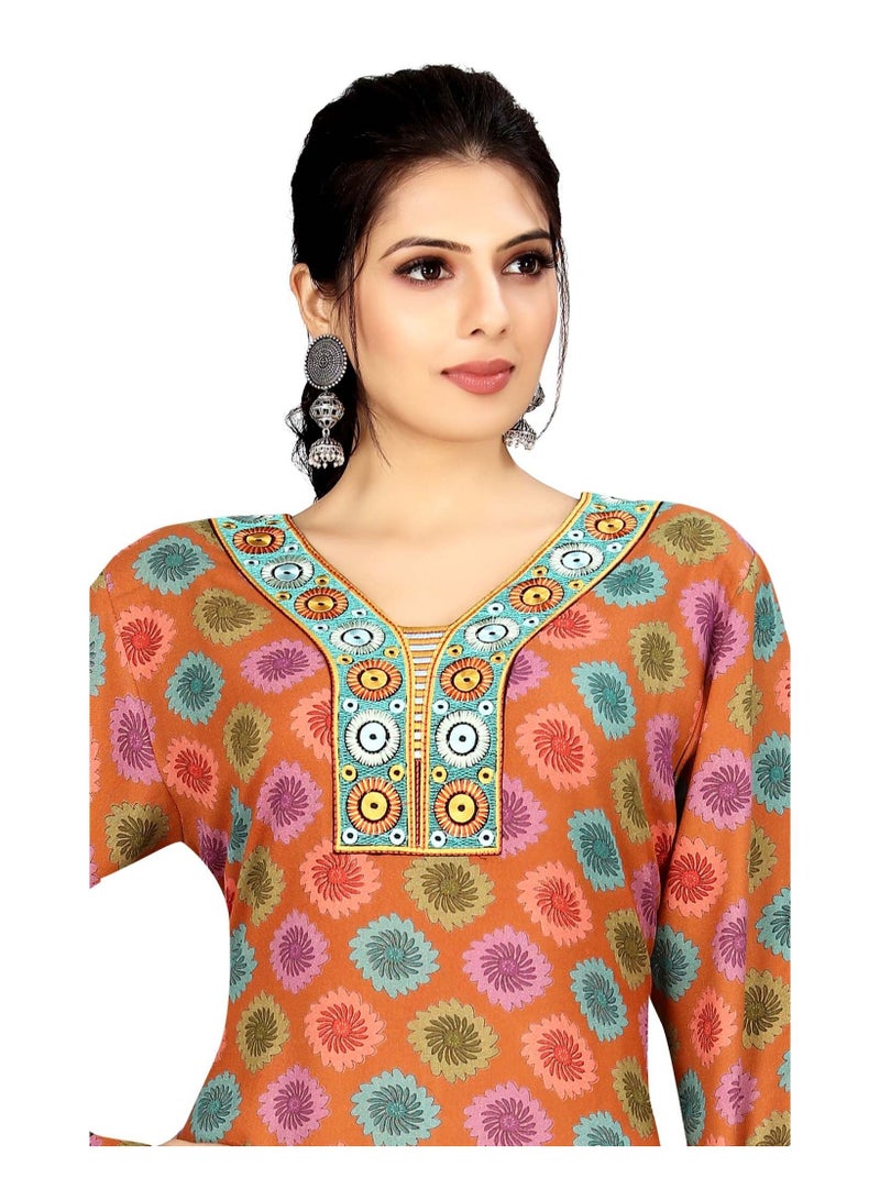 Elegant Women’s Home Jalabiya with Luxurious Embroidery and Modern Wide Design – Long Sleeves and Printed Details – Perfect for Summer Comfort – Sizes M, L, XL, XXL  - Image 4