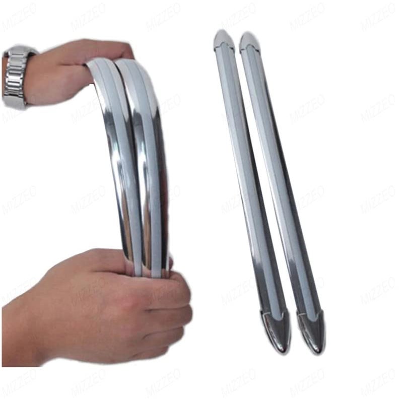 MIZZEO Anti-Collision Patch Bumper Guard Strip (Original 3R-2163, Silver) Anti-Scratch Bumper Protector Trim Compatible with Hyundai XL6 (2019) - Image 4