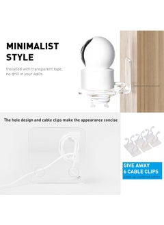 Generic Acrylic Wall Shelf Trio (3-Pack) Premier for Security Cameras, Baby Monitors & Speakers No Drill Installation, High-Grade Adhesive Sleek Clear Design, Clips Optimal Display & Home Decor  - Image 2