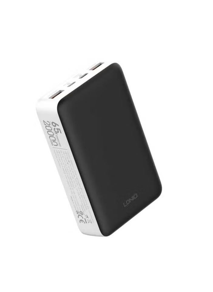 JAJEEK PQ27 Big Capacity 20000mAh Newest Fast Charging Powerbank, 65W Super Fast Portable Power Bank for Laptop, Notebook, Smartphone, Tablet – High-Capacity Mobile Charger - Image 1