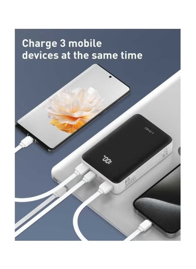 JAJEEK PQ27 Big Capacity 20000mAh Newest Fast Charging Powerbank, 65W Super Fast Portable Power Bank for Laptop, Notebook, Smartphone, Tablet – High-Capacity Mobile Charger - Image 4