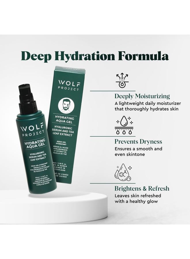 The Wolf Project Wolf Project Advanced Skin Care Face Moisturizer Gel Cream, Anti Aging Face Gel Serum with Hyaluronic Acid, Bamboo Water, Tea Tree Leaf, Ginger Root, Ginseng - For All Skin Types, 3.38 oz - Image 4