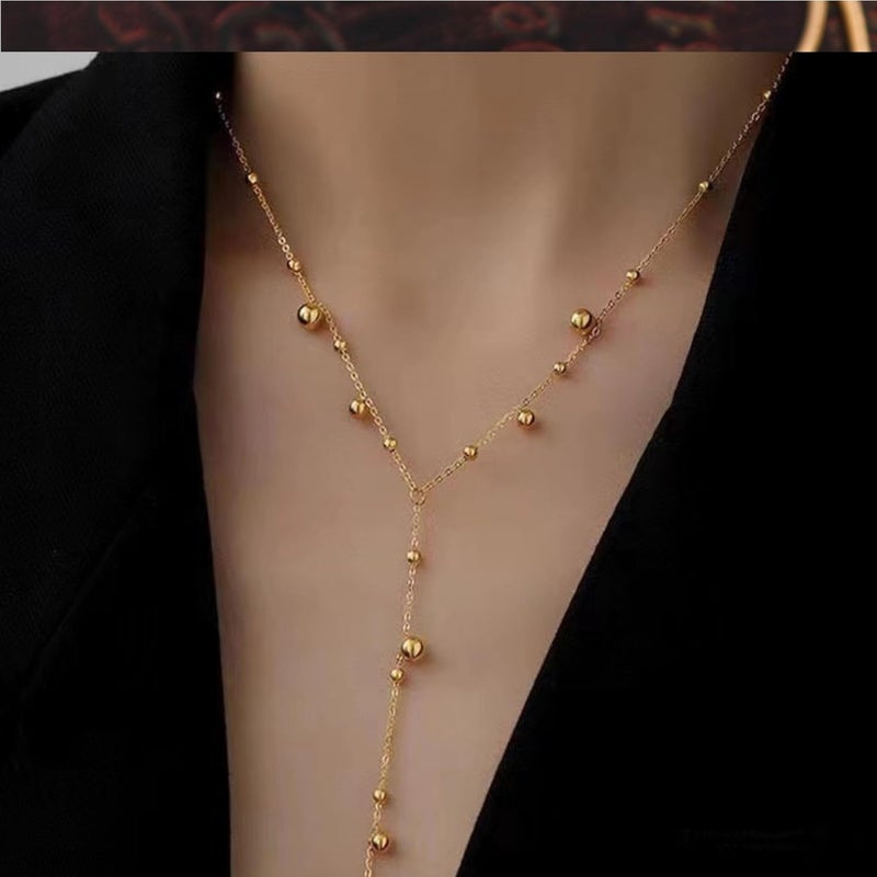 MONOZO pendant necklace chain for women girls Love anti tarnish stainless steel 18k gold plated stylish Neck Chain | Modern Design | Birthday Anniversary gift Valentine Accessories - Image 2
