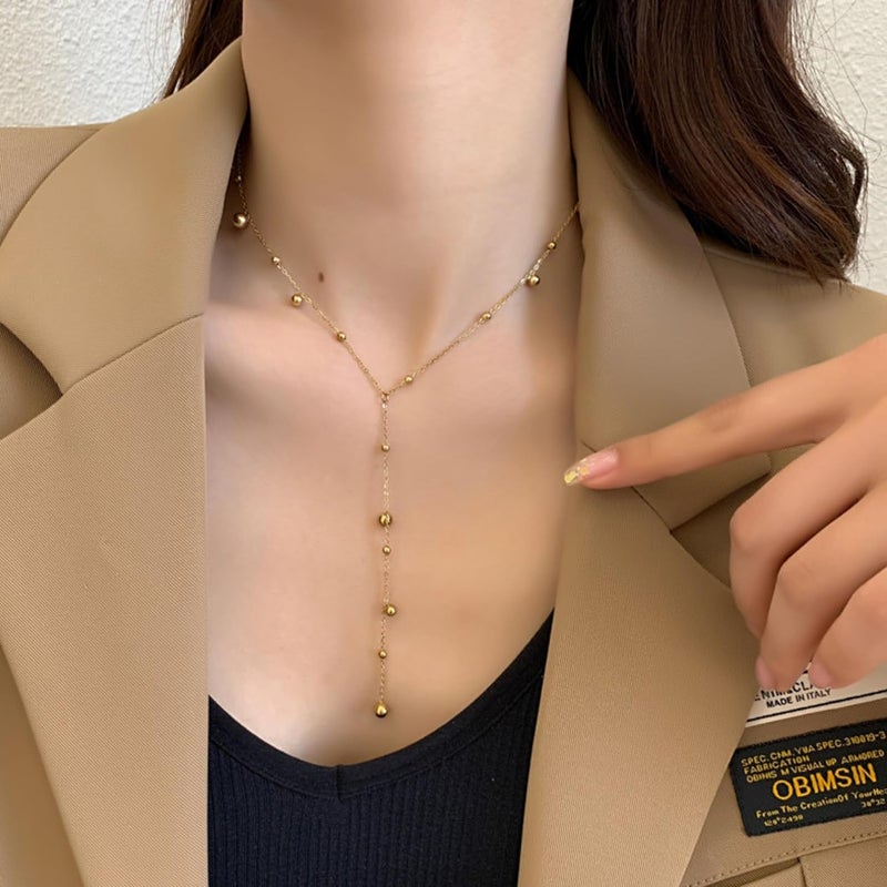 MONOZO pendant necklace chain for women girls Love anti tarnish stainless steel 18k gold plated stylish Neck Chain | Modern Design | Birthday Anniversary gift Valentine Accessories - Image 5