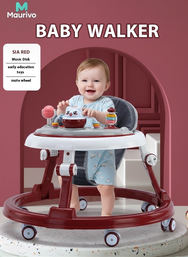 Baby walkers Versatile walker,Foldable walkers,Baby walking cart with anti O-shaped legs and anti rollover for boys and girls, children's walking toys, walking cart with silent wheels Safe Infant Toddler Walker  for 6-24 Months