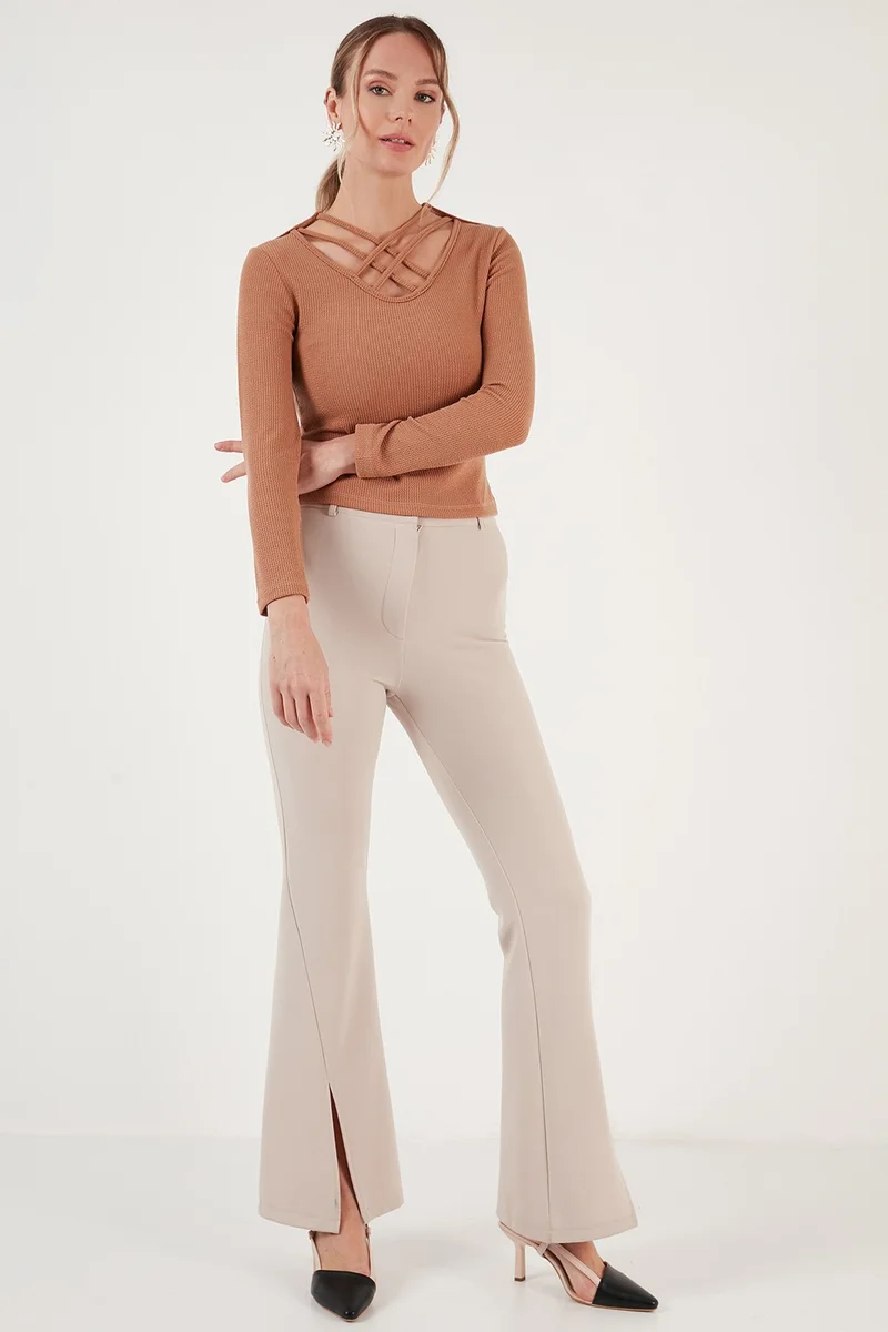 Lela Slim Fit Collar Detailed Blouse Women's Blouse 5865583