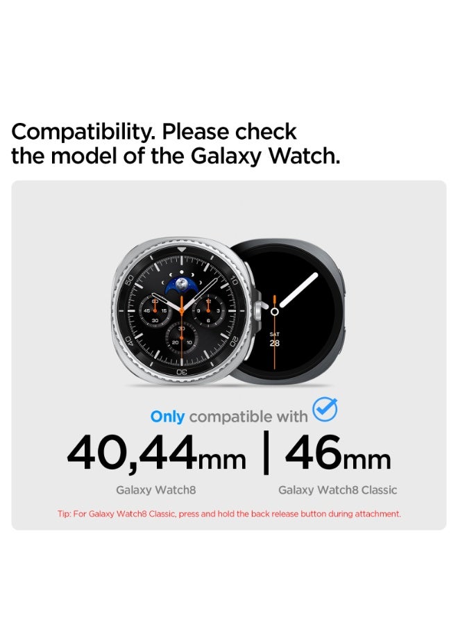 Spigen حزام تيتانيوم حقيقي بتصميم عصري لساعة سامسونج جالكسي ووتش 8 كلاسيك 46 مم، جالكسي ووتش 8 44/40 مم (2025) - تيتانيوم طبيعي - Image 2