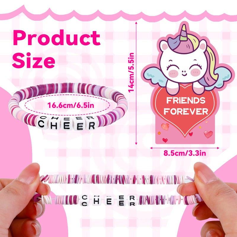 LUYI 36 Pack Valentine's Day Bracelet Set, Valentines Day Cards for School 18 Styles Friendship Bead Bracelets with Class Valentines Day Gifts Animal Design Valentines Cards for Women Party Favor - Image 3