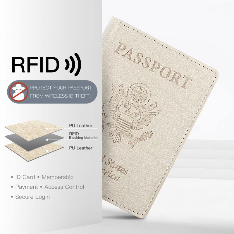 Vidivici Passport Holder,Travel Essentials,Travel Gifts(Off White) - Image 4