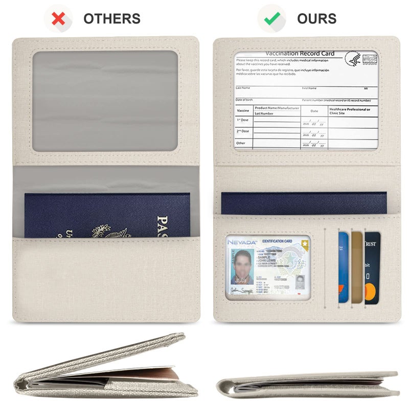 Vidivici Passport Holder,Travel Essentials,Travel Gifts(Off White) - Image 5