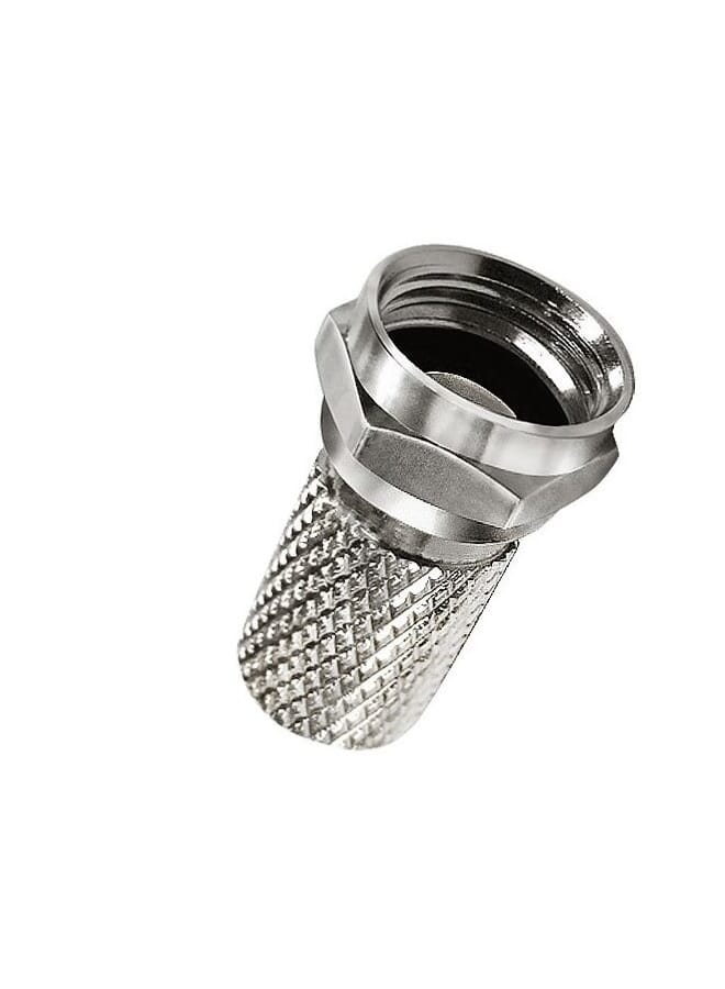 fujistar High Grade F Connector coaxial RG6 Steel Pack Of 4 Silver - Image 1