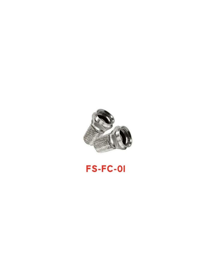 fujistar High Grade F Connector coaxial RG6 Steel Pack Of 4 Silver - Image 2