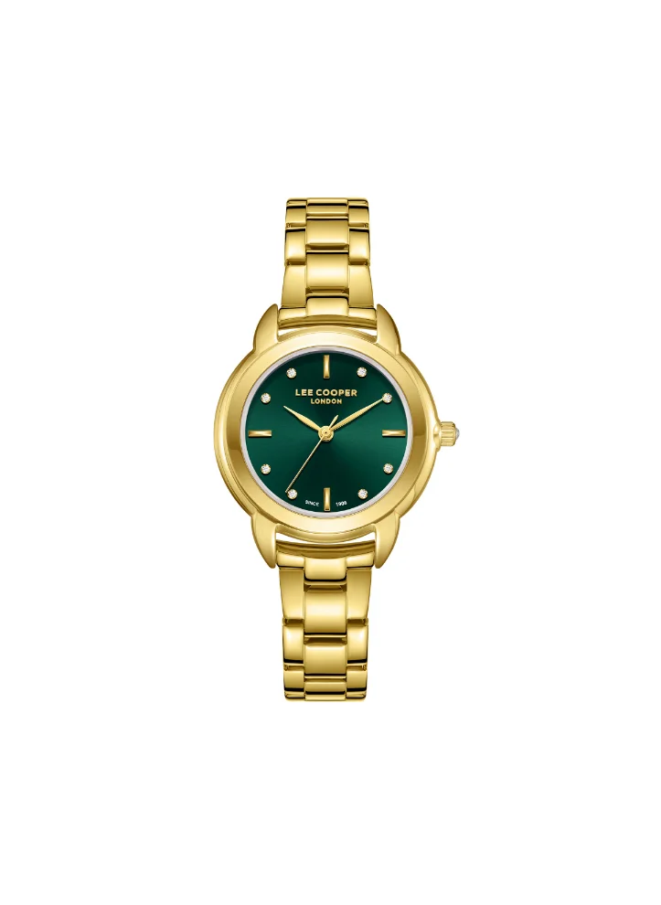 Lee Cooper Lee Cooper LC08024.170 Women's Analog Display Watch & Metal Strap Gold