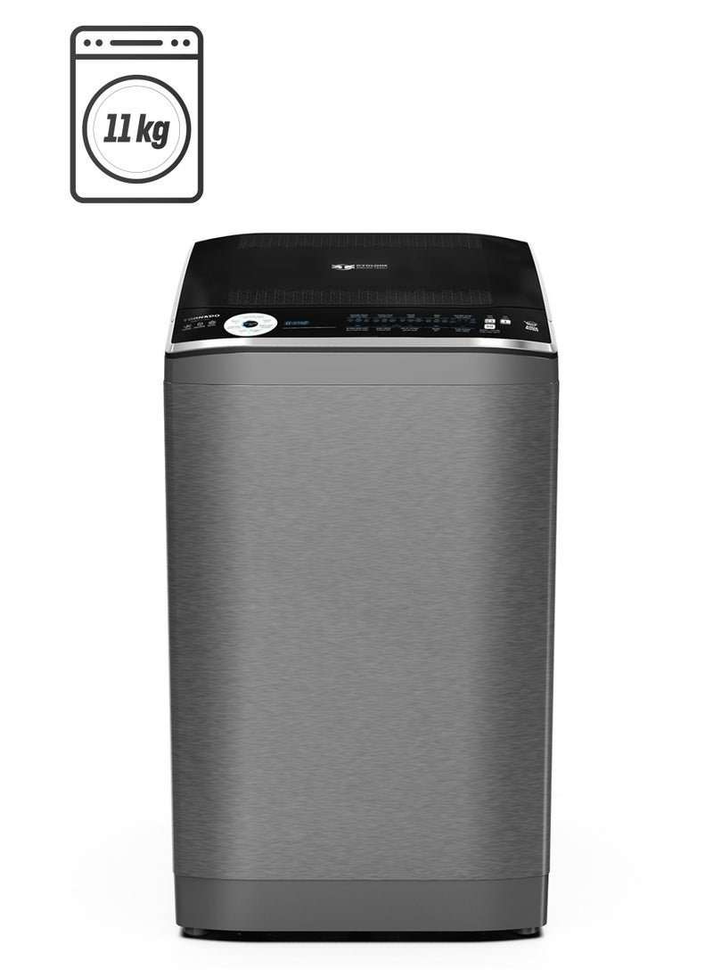 TORNADO - Washing Machine Top Automatic 11 Kg, Pump, Silver TWE-TLN11RSL - Image 1