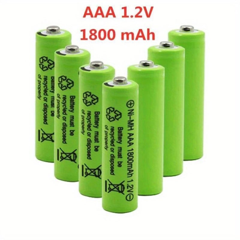 4 قطع AAA 1800mAh 1.2V Ni-MH قابلة للشحن، مناسبة لأضواء LED، الألعاب، الآلات الحاسبة، الموازين الإلكترونية، فرشاة الأسنان الكهربائية - Image 5