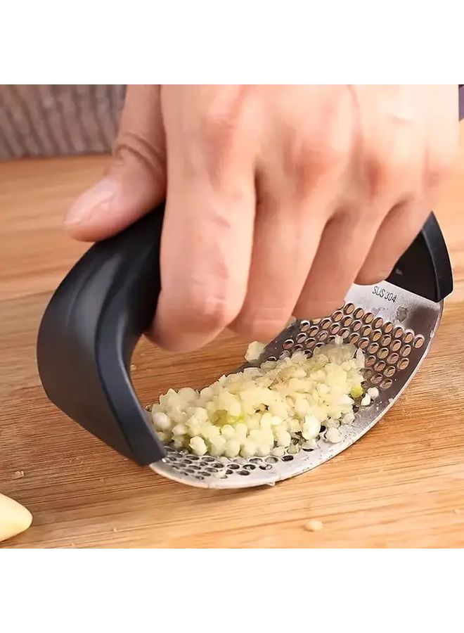 Stainless Steel Manual Garlic Press Handheld Mincer Crusher 1pc Kitchen Tool - Image 1