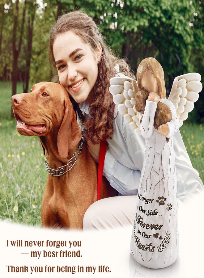 Fighting to Achieve Dogs Memorial Gift for Loss of Dog, Pet Memorial Gifts for Dogs, Pet Loss Sympathy Gifts, Angel and Dog Figure, Pets Remembrance Figure, Sculpted Hand-Painted Statue, Christmas Gifts for Pets Lovers - Image 3