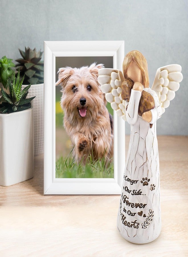 Fighting to Achieve Dogs Memorial Gift for Loss of Dog, Pet Memorial Gifts for Dogs, Pet Loss Sympathy Gifts, Angel and Dog Figure, Pets Remembrance Figure, Sculpted Hand-Painted Statue, Christmas Gifts for Pets Lovers - Image 4