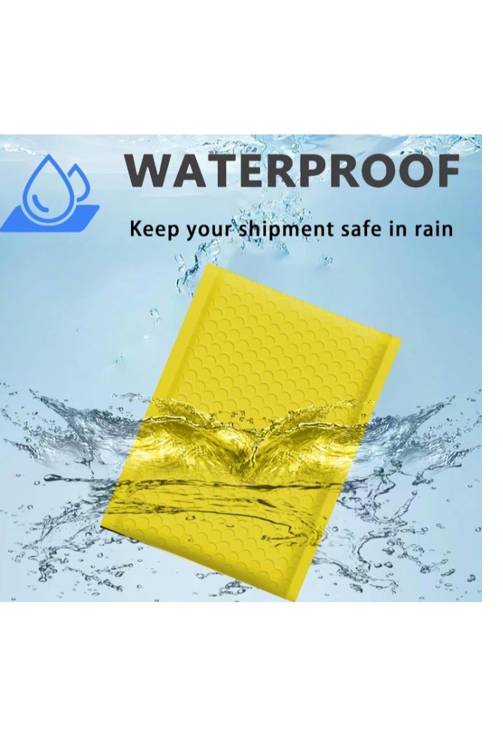 الواحة-TH عبوة من 20 كيسًا بريديًا فقاعيًا ذاتي الغلق مقاس 18×23 سم، كيس مبطن للتغليف والشحن باللون الأصفر - Image 3
