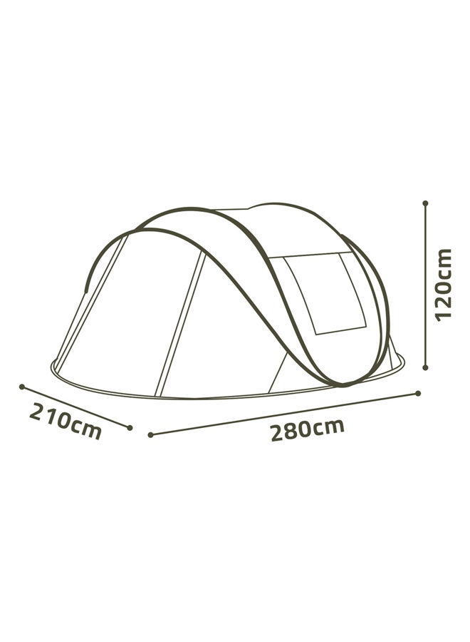 DPT Nylon spontaneous overnight tent,  Inflatable Tent, Green*Gray, Size280*210*120 Cm - Image 5