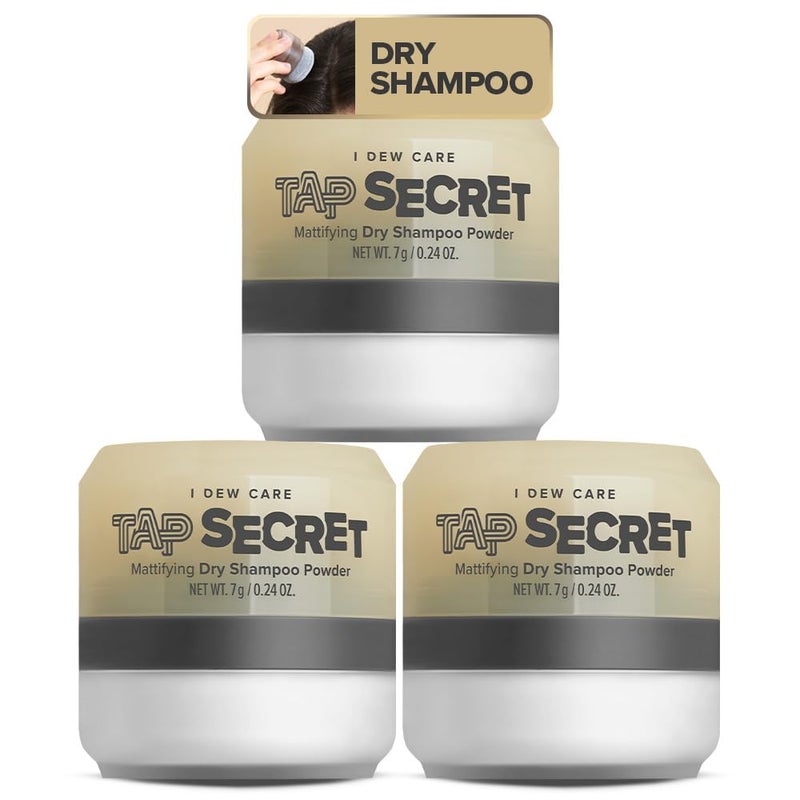 I DEW CARE شامبو جاف كليريفينغ من I DEW CARE - مجموعة تريو الأصلية Tap Secret | تقوية وزيادة الحجم، نوع مسحوق، قابلة لإعادة التعبئة، غير هوائية، بني، جينسنغ كوري، هدايا صغيرة، 0.26 أونصة * 2ea - Image 1