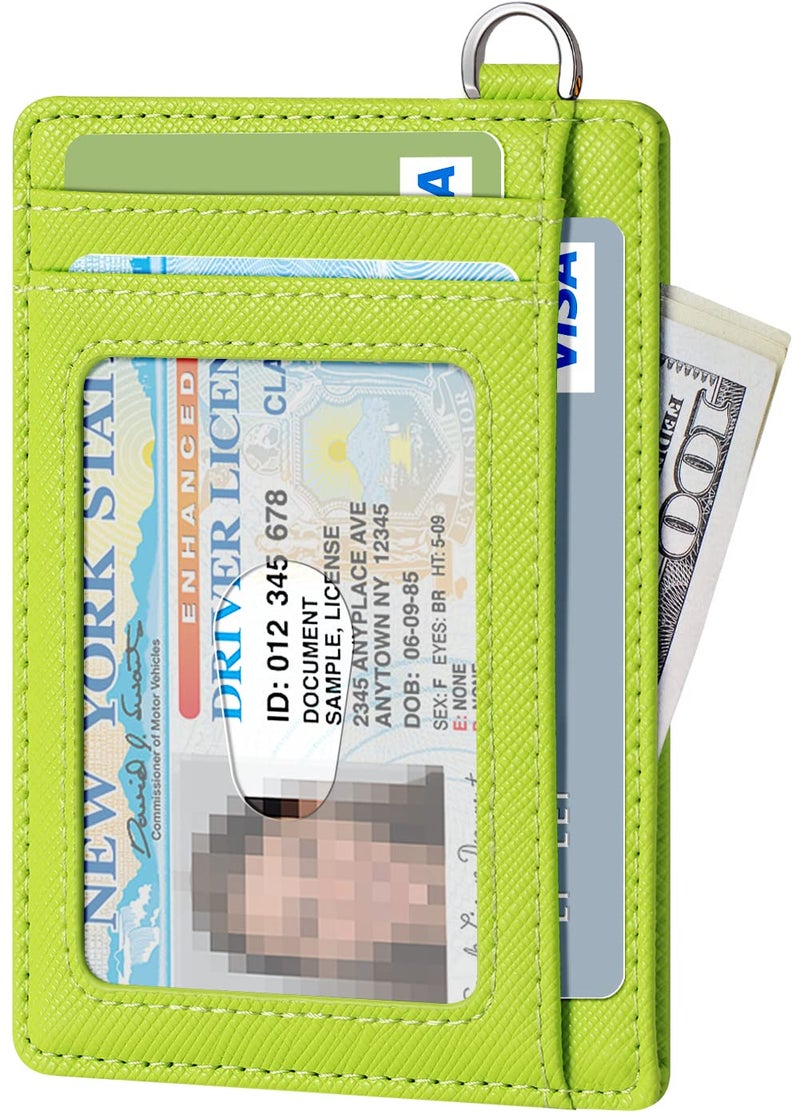FurArt محفظة FurArt نحيفة وعصرية، محفظات جيب أمامية، حجب RFID، حامل بطاقات ائتمان للرجال - أخضر تفاحي - Image 2